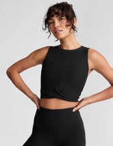 black cropped tank